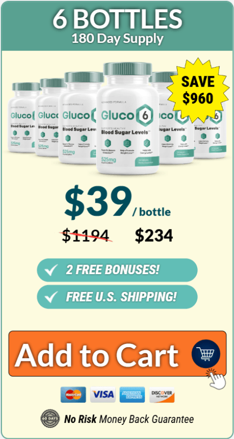 GutGlucose buy now 6 bottles